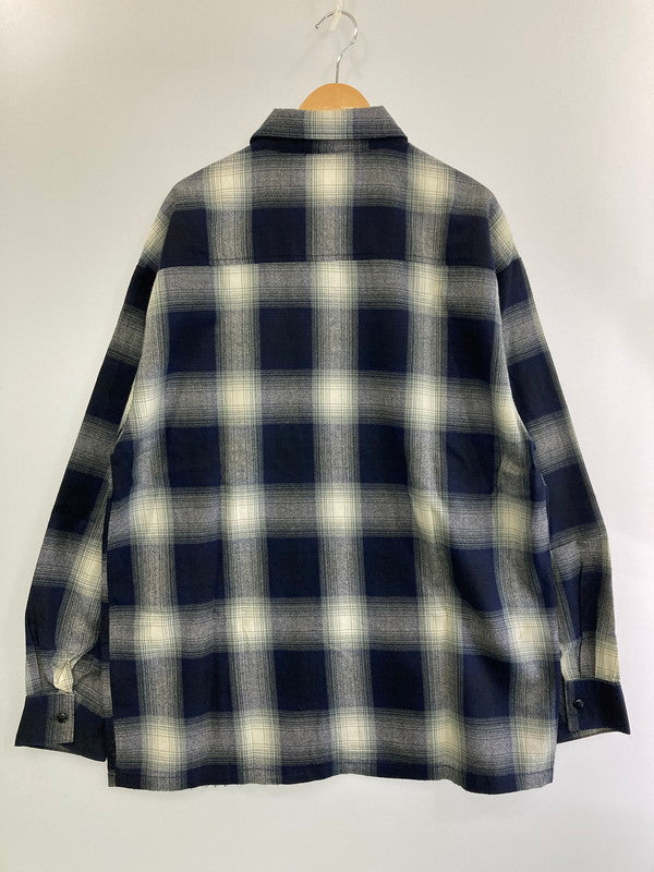 【現状渡し品】【メンズ】  CALTOP キャルトップ L/S OMBRE CHECK SHIRT オンブレ チェックシャツ 長袖トップス 142-241115-me-28-min サイズ：1X カラー：ネイビー系 万代Net店