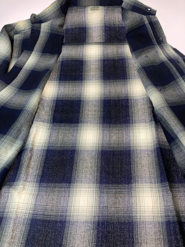 【現状渡し品】【メンズ】  CALTOP キャルトップ L/S OMBRE CHECK SHIRT オンブレ チェックシャツ 長袖トップス 142-241115-me-28-min サイズ：1X カラー：ネイビー系 万代Net店