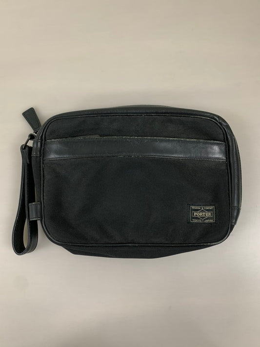 【中古品】【メンズ/レディース】 PORTER ポーター NYLON CANVAS SECOND BAG セカンドバッグ クラッチバッグ 鞄 188-250112-AS-11-min カラー：ブラック 万代Net店