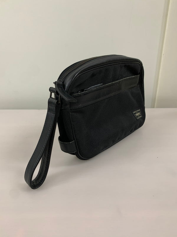 【中古品】【メンズ/レディース】 PORTER ポーター NYLON CANVAS SECOND BAG セカンドバッグ クラッチバッグ 鞄 188-250112-AS-11-min カラー：ブラック 万代Net店