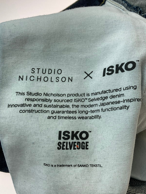 【中古品】【メンズ】  STUDIO NICHOLSON スタジオニコルソン 51-10-721007 ×ISKO PYAD DENIM デニムパンツ 152-241117-ks-22-min サイズ：S カラー：インディゴ 万代Net店