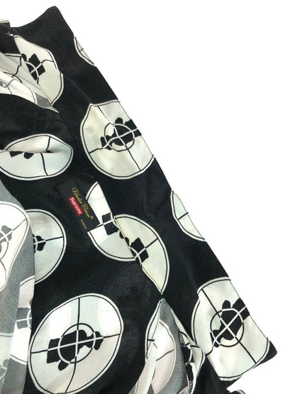 【中古品】【メンズ】 Supreme シュプリーム × UNDERCOVER アンダーカバー 18SS PUBLIC ENEMY RAYON SHIRT パブリック エネミー レーヨン シャツ 半袖シャツ 149-251106-na-05-tag サイズ：M カラー：ブラック/ホワイト 万代Net店