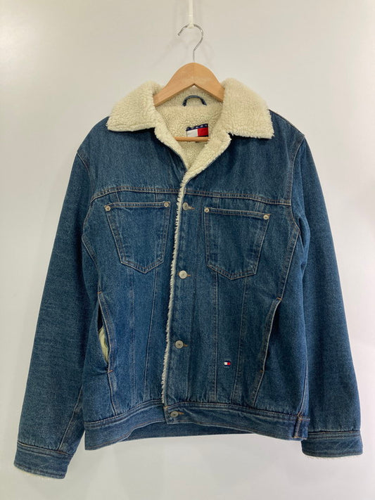 【中古品】【メンズ】  TOMMY JEANS トミー ジーンズ デニムボアジャケット 147-241117-ks-18-min サイズ：L カラー：インディゴ 万代Net店