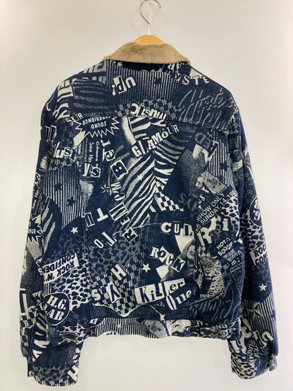 【中古品】【メンズ】 HYSTERIC GLAMOUR ヒステリックグラマー 02183AB13 LONDON NITE ジャカード デニム ランチ ジャケット 140-241117-ks-33-min サイズ：L カラー：ブルー系 万代Net店