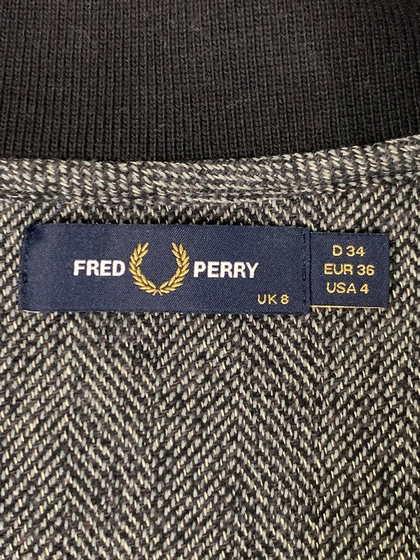 【中古品】【レディース】 FRED PERRY フレッドペリー L/S BOMBER SHIRT F8521 ロングスリーブ ボンバーシャツドレス シャツワンピース 170-241121-yn-13-min サイズ：UK8 万代Net店