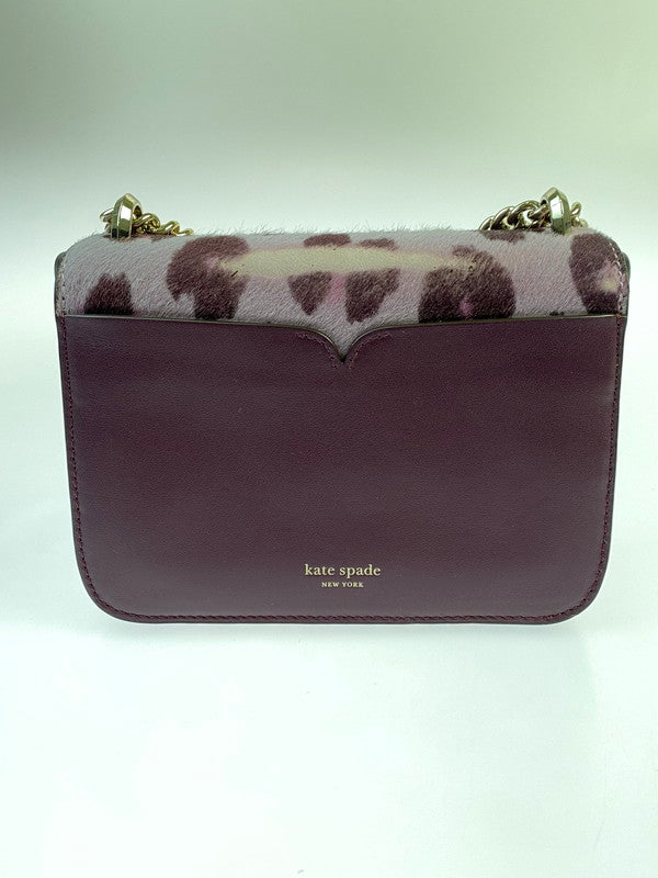 【LIFTる。景品】【現状渡し品】【レディース】 Kate Spade ケイトスペード ツイストロック ショルダーバッグ ヒョウ柄 レディース バッグ 188-241117-em-01-min カラー：パープル系（ヒョウ柄） 万代Net店