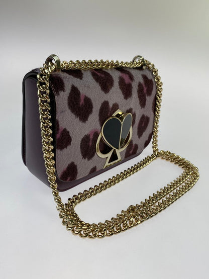 【LIFTる。景品】【現状渡し品】【レディース】 Kate Spade ケイトスペード ツイストロック ショルダーバッグ ヒョウ柄 レディース バッグ 188-241117-em-01-min カラー：パープル系（ヒョウ柄） 万代Net店