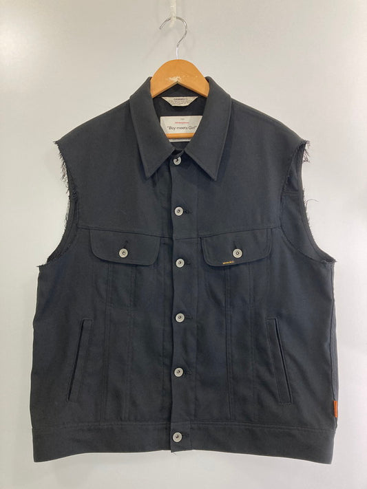 【中古品】【メンズ】 DAIRIKU ダイリク 22SS REGULAR POLYESTER VEST レギュラーポリエステルベスト 140-241117-ks-29-min サイズ：M カラー：ブラック 万代Net店