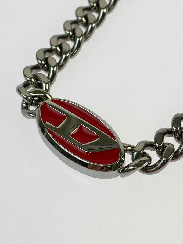 【中古品】【メンズ/レディース】 DIESEL ディーゼル LOGO CHAIN SILVER NECKLACE DX1446040 ロゴ チェーン シルバー ネックレス  192-241117-em-17-min カラー：シルバー 万代Net店