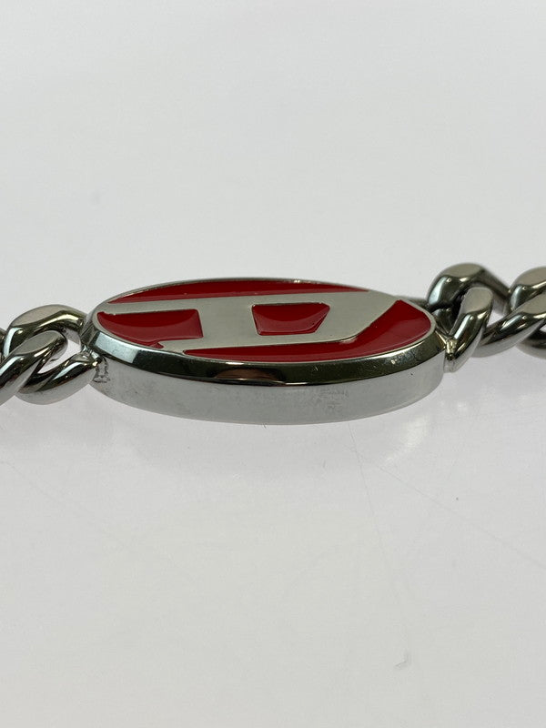 【中古品】【メンズ/レディース】 DIESEL ディーゼル LOGO CHAIN SILVER NECKLACE DX1446040 ロゴ チェーン シルバー ネックレス  192-241117-em-17-min カラー：シルバー 万代Net店