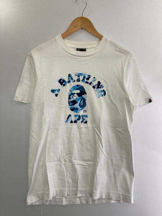 【中古品】【メンズ】 A BATHING APE アベイシングエイプ 00'S ABC COLLEGE TEE 半袖Tシャツ 142-241117-AS-6-min サイズ：M カラー：ホワイト 万代Net店