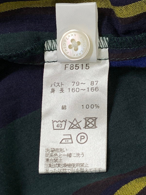 【中古品】【レディース】 FRED PERRY フレッドペリー PANELLED WOVEN SHIRT DRESS F8515 パネル切替シャツドレス 170-241121-yn-15-min サイズ：UK10 カラー：ネイビー他 万代Net店
