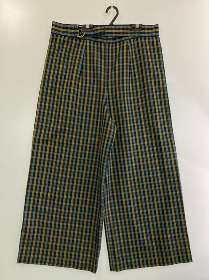 【中古品】【レディース】 FRED PERRY フレッドペリー F8500 CHECK WIDE PANTS チェック ワイドパンツ ズボン ボトムス 171-241216-me-41-min サイズ：W64~70 カラー：マルチカラー 万代Net店
