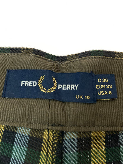 【中古品】【レディース】 FRED PERRY フレッドペリー F8500 CHECK WIDE PANTS チェック ワイドパンツ ズボン ボトムス 171-241216-me-41-min サイズ：W64~70 カラー：マルチカラー 万代Net店