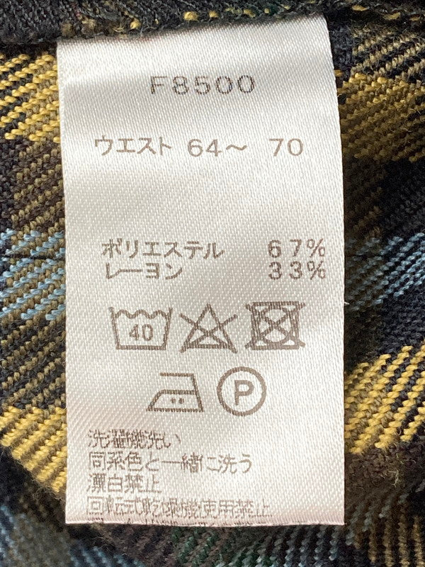 【中古品】【レディース】 FRED PERRY フレッドペリー F8500 CHECK WIDE PANTS チェック ワイドパンツ ズボン ボトムス 171-241216-me-41-min サイズ：W64~70 カラー：マルチカラー 万代Net店