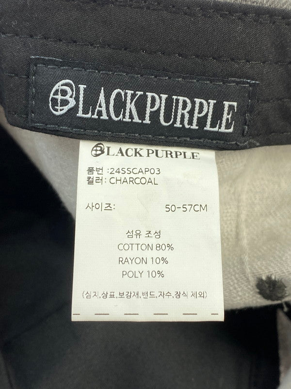 【未使用品】【レディース】  BLACK PURPLE ブラックパープル VORTEX STRAP EYELET CAP ボルテックスストラップアイレットキャップ レディース 帽子 韓国 185-241124-em-12-min カラー：グレー 万代Net店