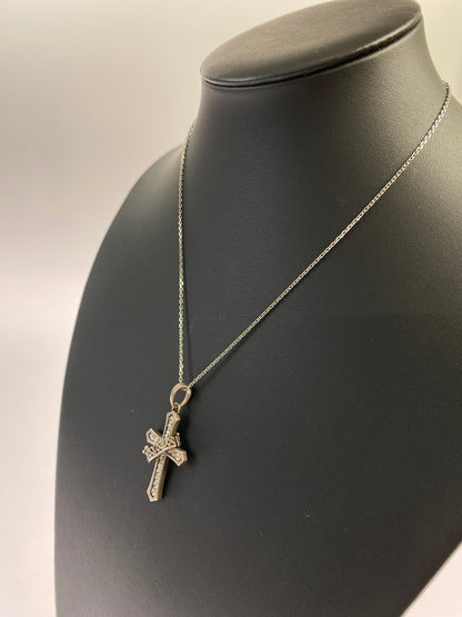 【中古品】【メンズ】 Justin Davis ジャスティンデイビス SPJ122 CROSS WITH CROWN STONE ペンダントトップ クロスウィズ クラウン ストーン アクセサリー 192-241121-me-14-min カラー：シルバー 万代Net店