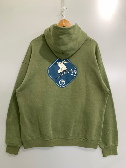 【中古品】【メンズ】  SANTA CRUZ サンタクルーズ NHSタグ 90’S PULLOVER HOODIE プルオーバーパーカー 146-241119-AS-14-min サイズ：L カラー：グリーン 万代Net店