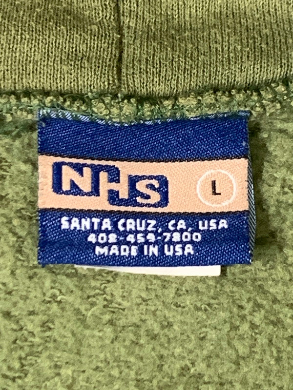 【中古品】【メンズ】  SANTA CRUZ サンタクルーズ NHSタグ 90’S PULLOVER HOODIE プルオーバーパーカー 146-241119-AS-14-min サイズ：L カラー：グリーン 万代Net店