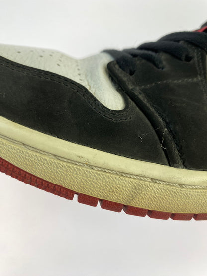 【中古品】【メンズ】 NIKE ナイキ 553558-116 AIR JORDAN 1 LOW  BLACK TOE エアジョーダン 1 ロウ スニーカー シューズ 靴 160-241121-me-03-min サイズ：28.5cm US10.5 カラー：WHITE/BLACK-GYM RED 万代Net店