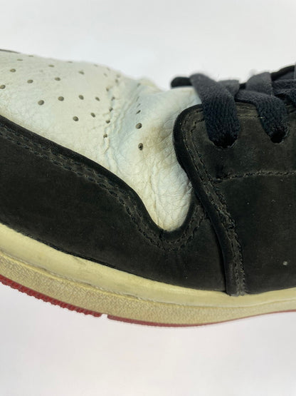 【中古品】【メンズ】 NIKE ナイキ 553558-116 AIR JORDAN 1 LOW  BLACK TOE エアジョーダン 1 ロウ スニーカー シューズ 靴 160-241121-me-03-min サイズ：28.5cm US10.5 カラー：WHITE/BLACK-GYM RED 万代Net店