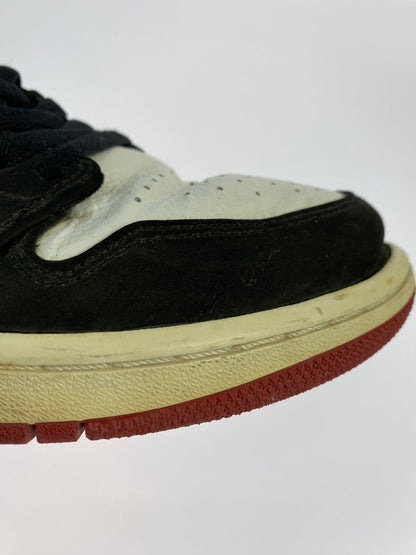 【中古品】【メンズ】 NIKE ナイキ 553558-116 AIR JORDAN 1 LOW  BLACK TOE エアジョーダン 1 ロウ スニーカー シューズ 靴 160-241121-me-03-min サイズ：28.5cm US10.5 カラー：WHITE/BLACK-GYM RED 万代Net店