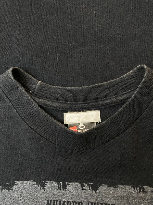 【中古品】【メンズ】 NUMBER(N)INE ナンバーナイン ABOUT A BOY期 07SS STAFF TEE Tシャツ トップス 140-241122-ks-22-min サイズ：不明 カラー：ブラック 万代Net店