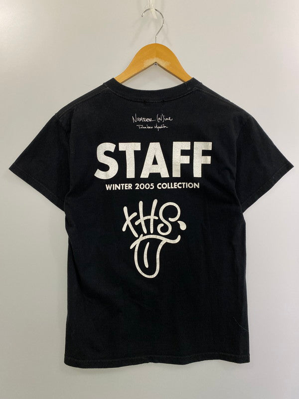 【中古品】【メンズ】 NUMBER(N)INE ナンバーナイン THS期 05AW STAFF TEE Tシャツ トップス 140-241122-ks-24-min サイズ：不明 カラー：ブラック 万代Net店