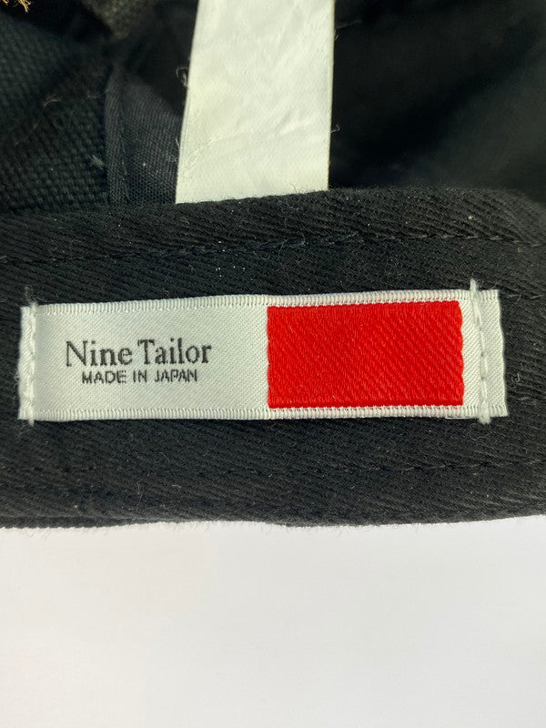 【中古品】【メンズ/レディース】 NINE TAILOR ナインテイラー CAP キャップ 帽子 デニム 牛革ベルト 185-250722-em-31-min カラー：ブラック 万代Net店