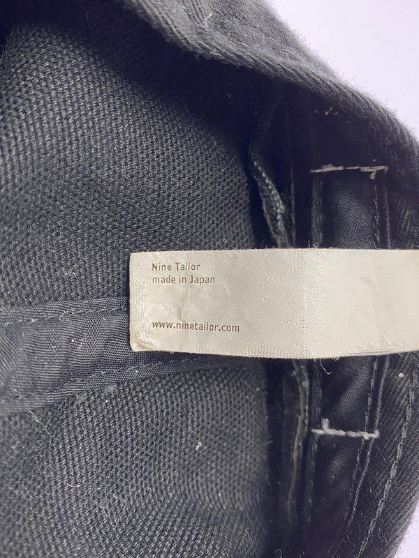 【中古品】【メンズ/レディース】 NINE TAILOR ナインテイラー CAP キャップ 帽子 デニム 牛革ベルト 185-250722-em-31-min カラー：ブラック 万代Net店