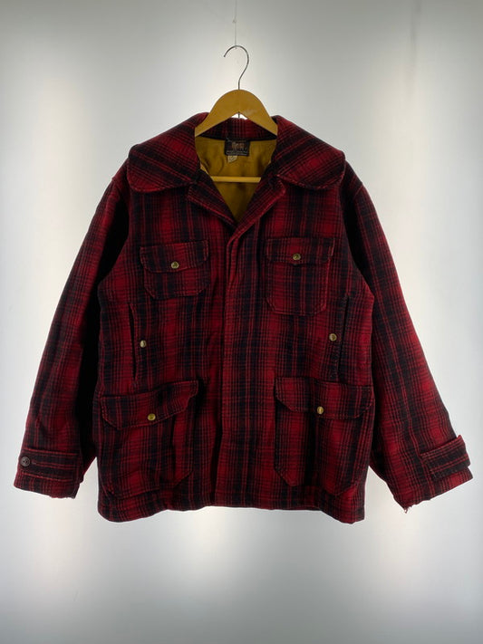 【中古品】【メンズ】 WOOLRICH ウールリッチ 50's HUNTING JACKET マッキーノハンティングジャケット アウター 144-241122-yn-23-min サイズ：42 カラー：レッド/ブラック 万代Net店