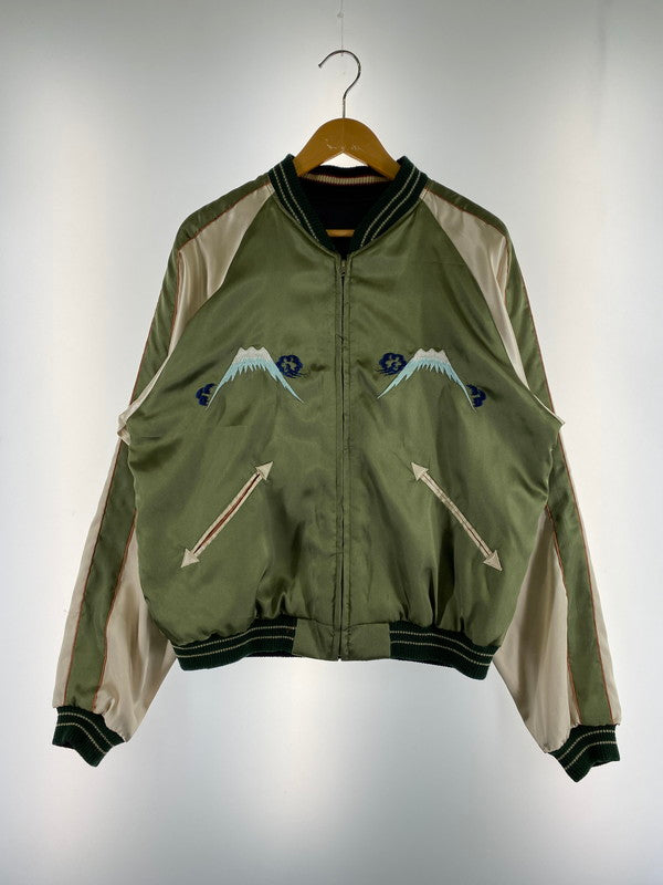 【中古品】【メンズ】  TAILOR TOYO REVERSIBLE SOUVENIR JACKET TT11006 テーラー東洋 2005 店舗限定モデル 富士山 × 昭和基地 スーベニアジャケット アウター 145-241122-yn-27-min サイズ：XL カラー：ブラック/オリーブグリーン 万代Net店