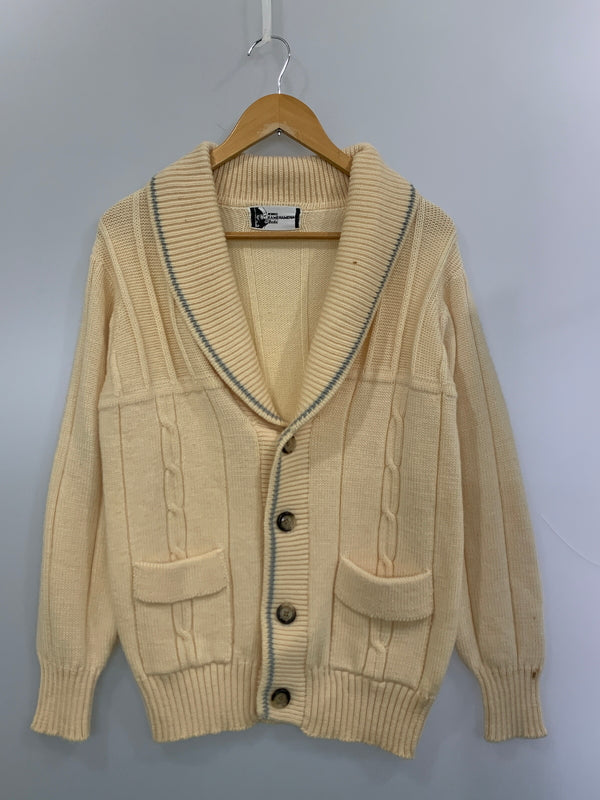 【中古品】【メンズ】 KING KAMEHAMEHA BUDO キング カメハメハ KNIT 70's ショールカラーニット トップス 146-260619-yn-33-min サイズ：表記なし 下記参照 カラー：ベージュ系(オレンジ味のある) 万代Net店