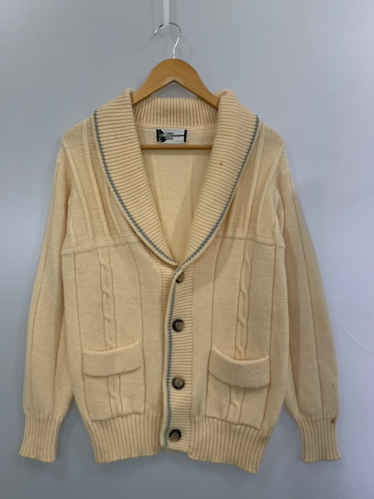 【中古品】【メンズ】 KING KAMEHAMEHA BUDO キング カメハメハ KNIT 70's ショールカラーニット トップス 146-260619-yn-33-min サイズ：表記なし 下記参照 カラー：ベージュ系(オレンジ味のある) 万代Net店
