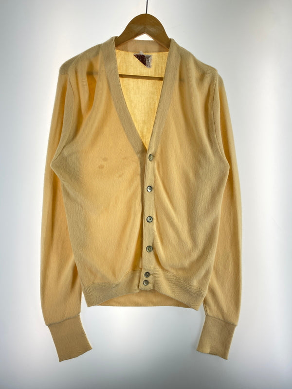 【現状渡し品】【メンズ】 JEFFMATES ジェフメイツ 70'S カーディガン 1970年代 メンズ トップス 146-260617-KS-22-min サイズ：S カラー：イエロー系 万代Net店