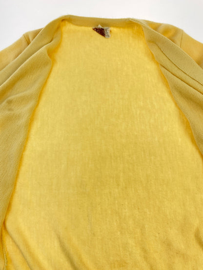 【現状渡し品】【メンズ】 JEFFMATES ジェフメイツ 70'S カーディガン 1970年代 メンズ トップス 146-260617-KS-22-min サイズ：S カラー：イエロー系 万代Net店
