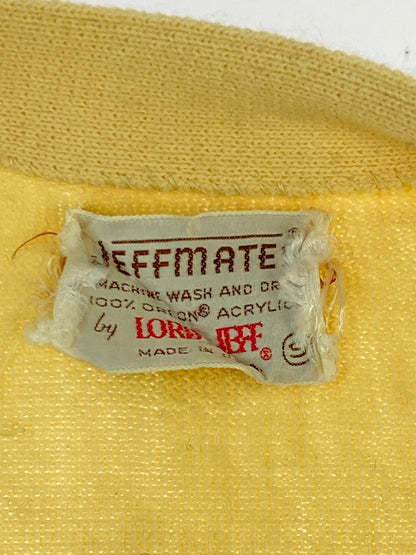 【現状渡し品】【メンズ】 JEFFMATES ジェフメイツ 70'S カーディガン 1970年代 メンズ トップス 146-260617-KS-22-min サイズ：S カラー：イエロー系 万代Net店