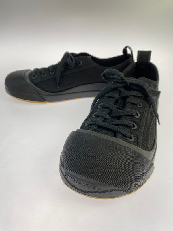 【中古品】【メンズ】 BOTTEGAVENETA ボッテガヴェネタ VULCAN SNEAKERS CANVAS BLACK バルカン スニーカー シューズ 靴 183-241125-me-12-min サイズ：46 カラー：ブラック 黒 万代Net店