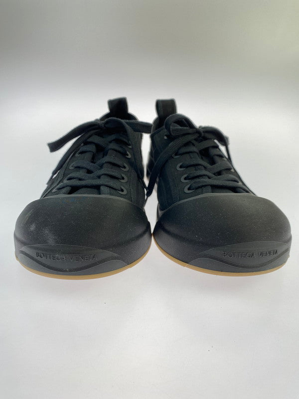 【中古品】【メンズ】 BOTTEGAVENETA ボッテガヴェネタ VULCAN SNEAKERS CANVAS BLACK バルカン スニーカー シューズ 靴 183-241125-me-12-min サイズ：46 カラー：ブラック 黒 万代Net店