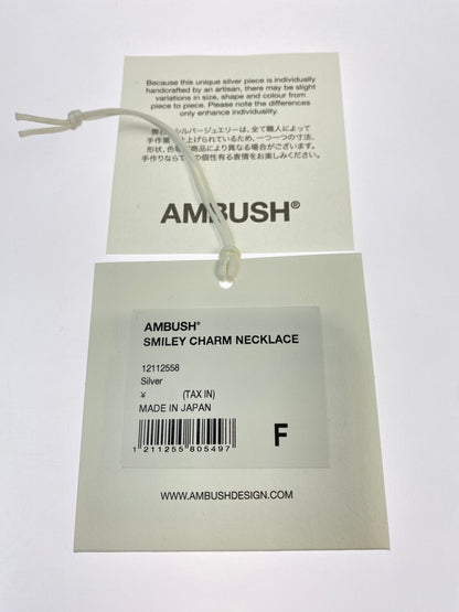 【中古品】【メンズ/レディース】 AMBUSH アンブッシュ SMILEY CHARM NECKLACE スマイリー チャーム ネックレス アクセサリー 192-241128-me-15-min カラー：シルバー 万代Net店