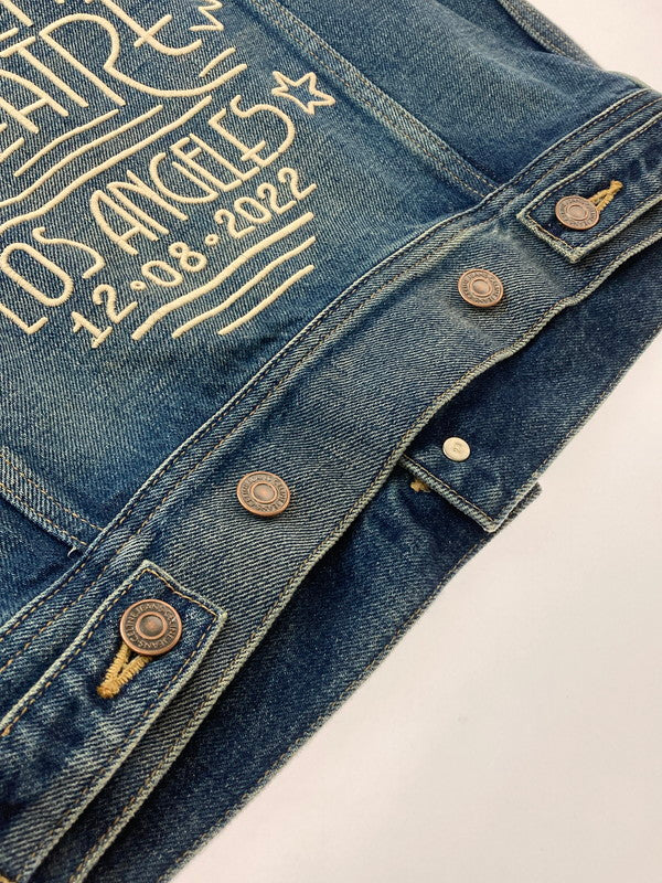 【中古品】【レディース】 CELINE セリーヌ 2Q768365M 23AW DENIM TRUCKER JACKET アウター デニムジャケット 168-241124-AS-9-min サイズ：S カラー：インディゴ 万代Net店