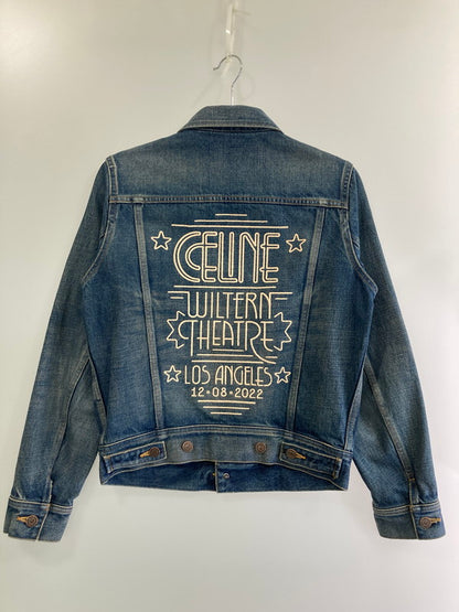 【中古品】【レディース】 CELINE セリーヌ 2Q768365M 23AW DENIM TRUCKER JACKET アウター デニムジャケット 168-241124-AS-9-min サイズ：S カラー：インディゴ 万代Net店