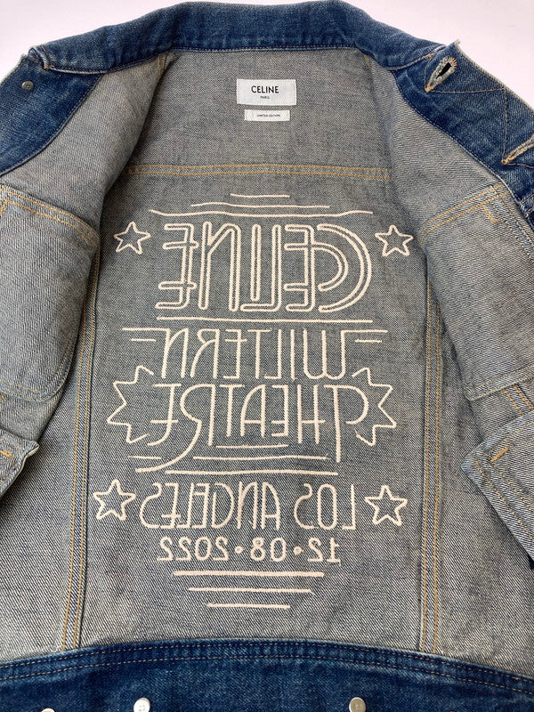 【中古品】【レディース】 CELINE セリーヌ 2Q768365M 23AW DENIM TRUCKER JACKET アウター デニムジャケット 168-241124-AS-9-min サイズ：S カラー：インディゴ 万代Net店