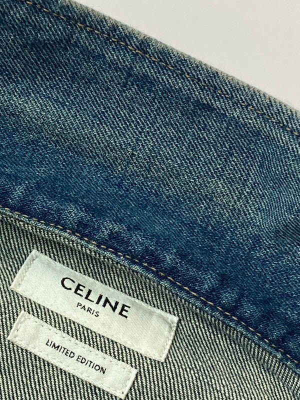 【中古品】【レディース】 CELINE セリーヌ 2Q768365M 23AW DENIM TRUCKER JACKET アウター デニムジャケット 168-241124-AS-9-min サイズ：S カラー：インディゴ 万代Net店