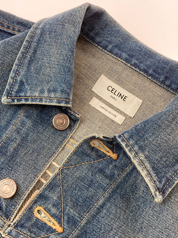 【中古品】【レディース】 CELINE セリーヌ 2Q768365M 23AW DENIM TRUCKER JACKET アウター デニムジャケット 168-241124-AS-9-min サイズ：S カラー：インディゴ 万代Net店