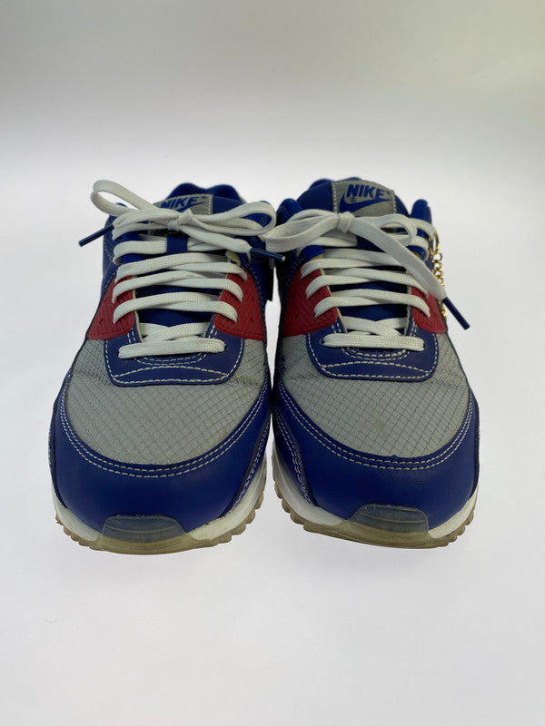 【中古品】【メンズ】 NIKE ナイキ DD8457-400 日本未発売モデル AIR MAX 90 PIRATE RADIO エアマックス90 パイレーツ ラジオ スニーカー シューズ 靴 160-241125-me-01-min サイズ：274.5cm US9.5 カラー：ブルー/グレー/レッド 万代Net店