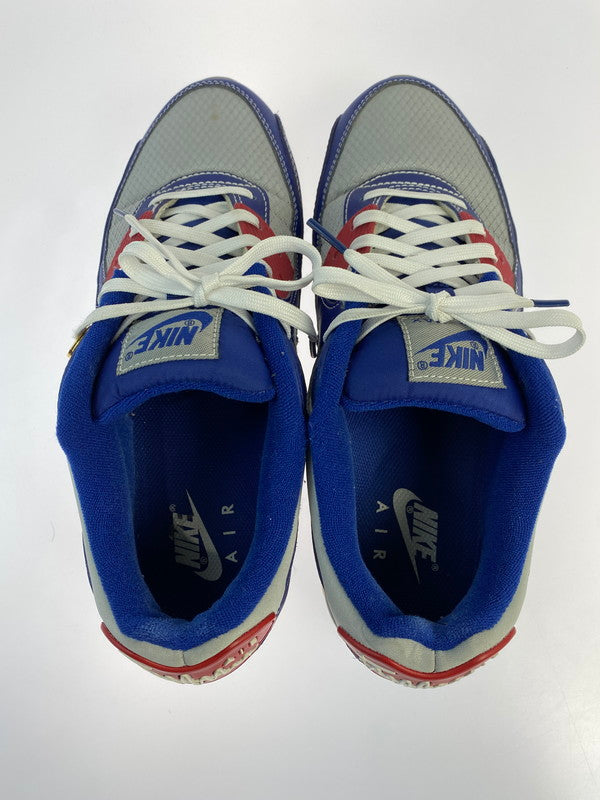 【中古品】【メンズ】 NIKE ナイキ DD8457-400 日本未発売モデル AIR MAX 90 PIRATE RADIO エアマックス90 パイレーツ ラジオ スニーカー シューズ 靴 160-241125-me-01-min サイズ：274.5cm US9.5 カラー：ブルー/グレー/レッド 万代Net店