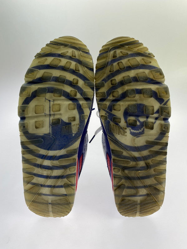 【中古品】【メンズ】 NIKE ナイキ DD8457-400 日本未発売モデル AIR MAX 90 PIRATE RADIO エアマックス90 パイレーツ ラジオ スニーカー シューズ 靴 160-241125-me-01-min サイズ：274.5cm US9.5 カラー：ブルー/グレー/レッド 万代Net店