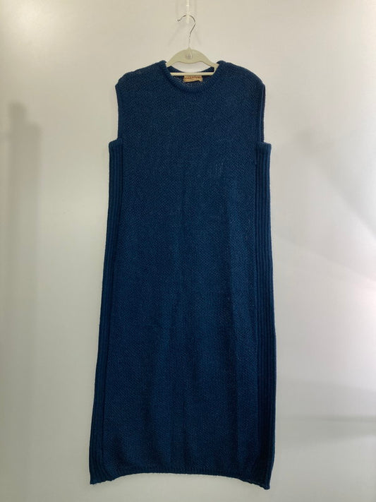 【中古品】【レディース】 ISSEY MIYAKE イッセイミヤケ OLD ALL STYLEタグ 70S 80S ACRYLIC KNIT NS ONE-PEACE ニット ワンピース 168-241124-AS-10-min カラー：ネイビー 万代Net店