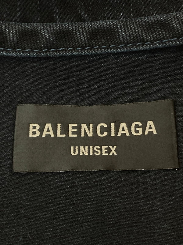 【中古美品】【メンズ】 BALENCIAGA バレンシアガ 786638 24SS OFF SHOULDER JACKET オフショルダージャケット 141-241123-ks-35-min サイズ：S カラー：ブラック系 万代Net店